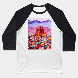 Summer Evening in Barcelona Baseball T-Shirt